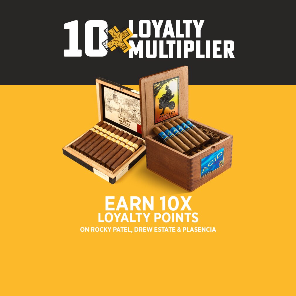 10x multiplier with drew estate cigars