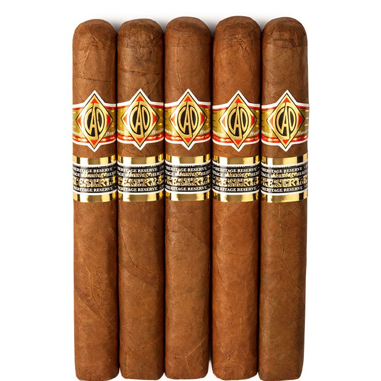5 pack of cao heritage reserve toro cigars