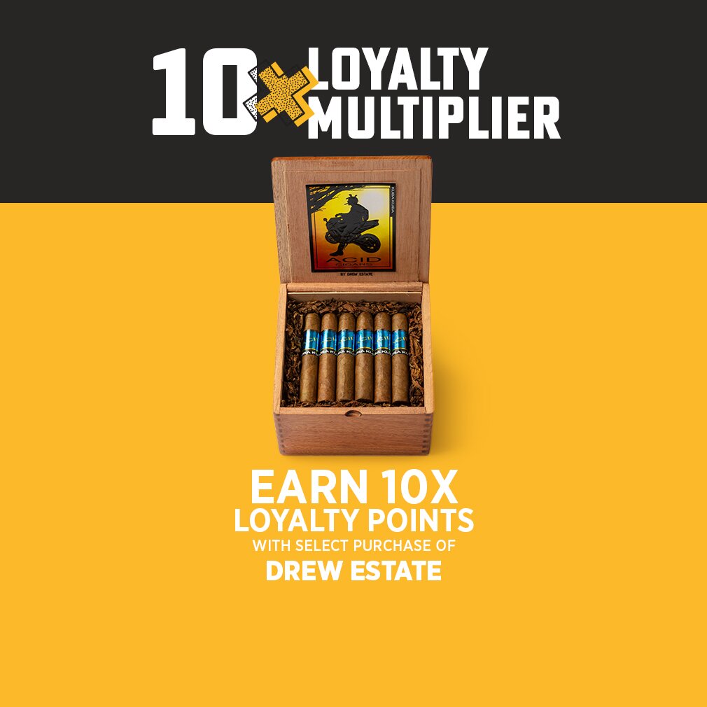 10 x loyalty points deal tile with drew estate cigars