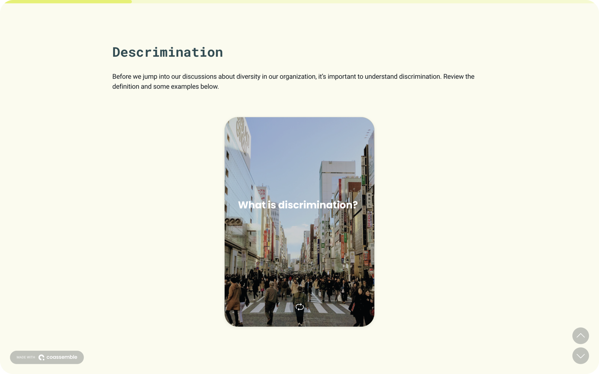 Diversity and inclusion training