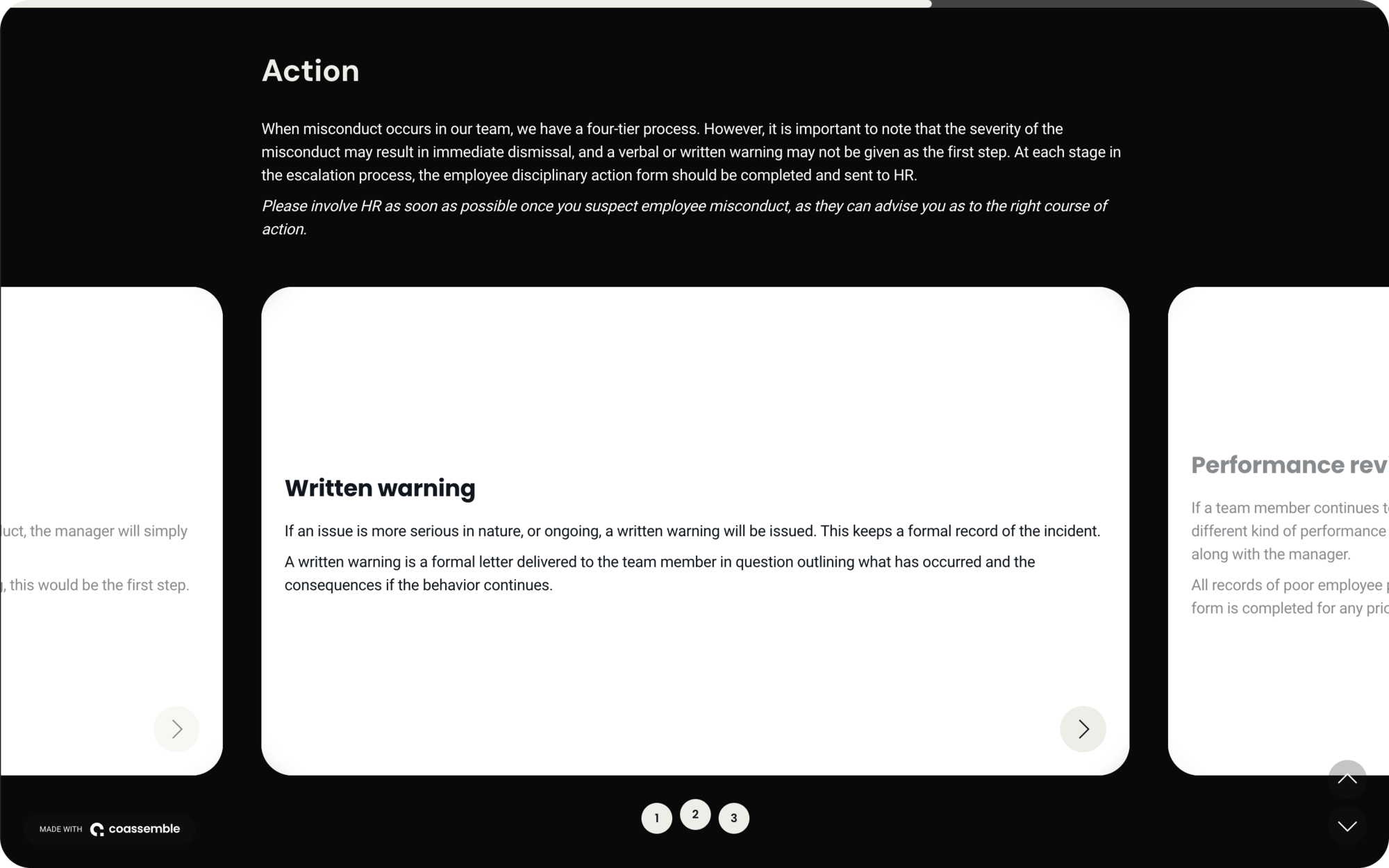 Employee disciplinary action template
