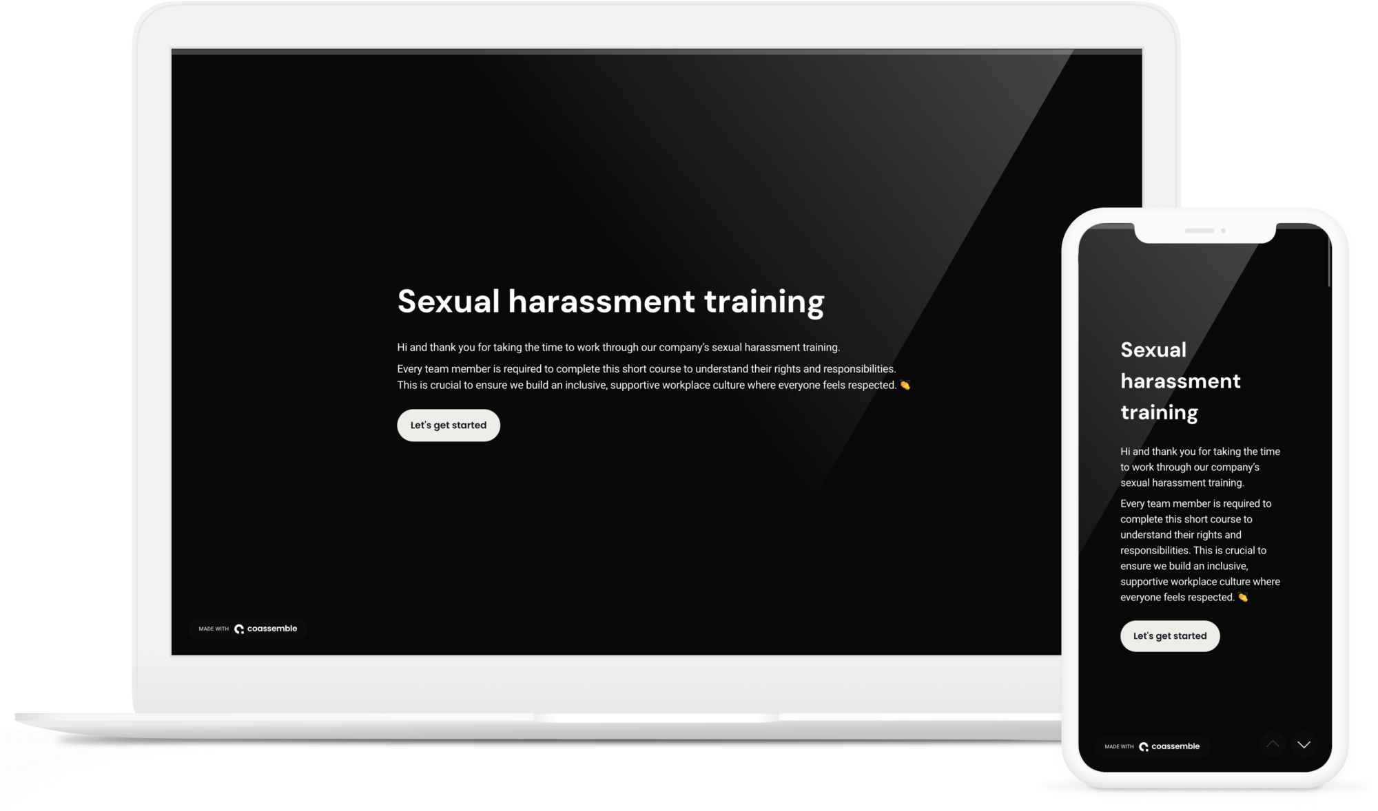 Sexual harrassment training template