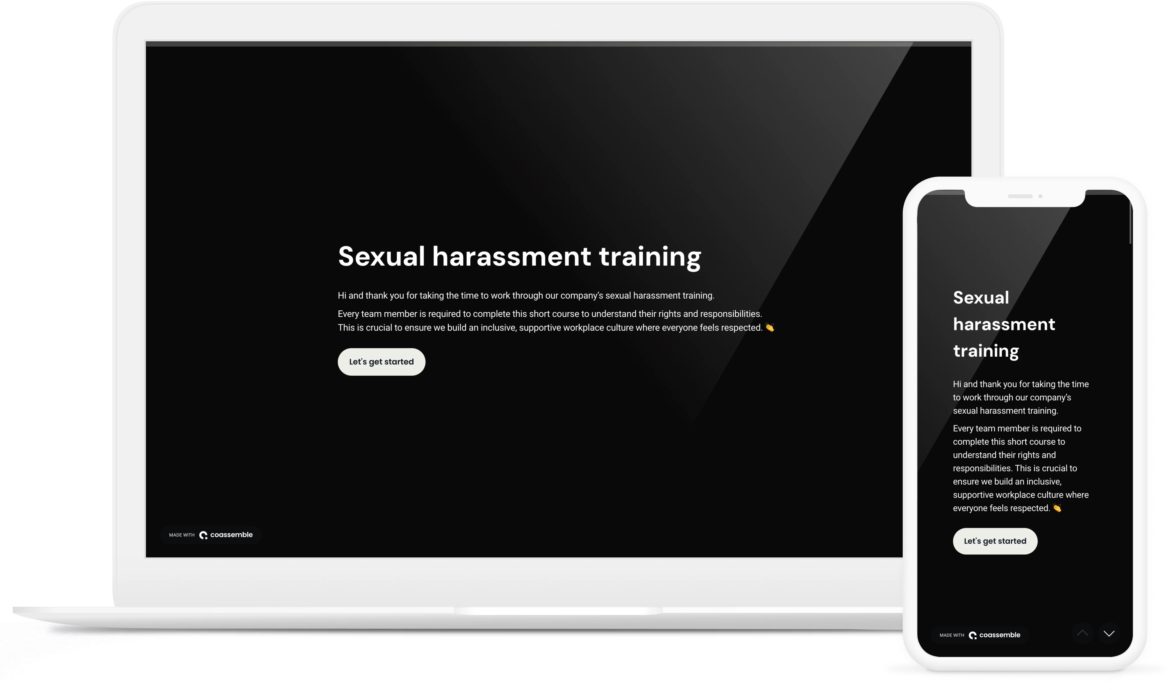 Sexual harrassment training template