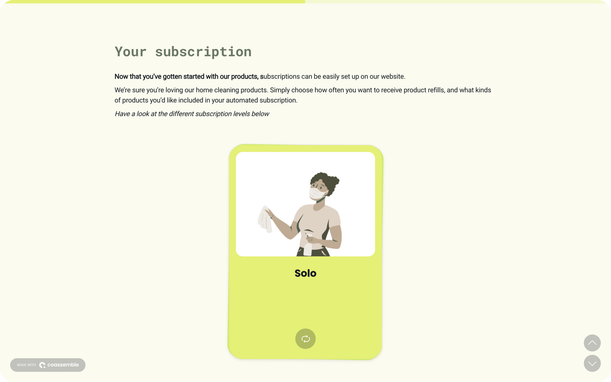 Product instructions template