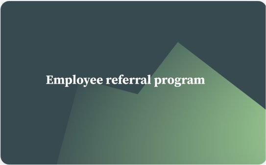 Employee referral program