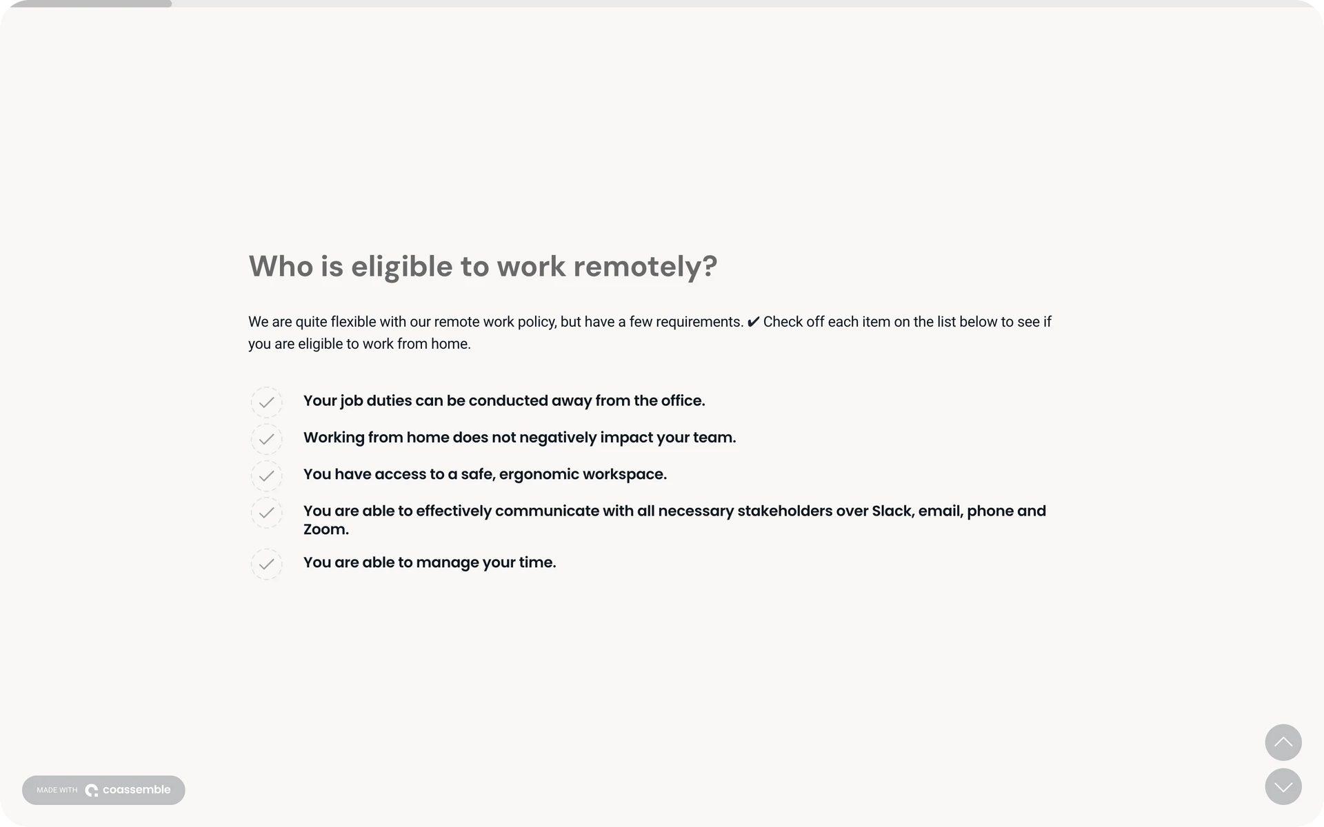 Remote work policy template