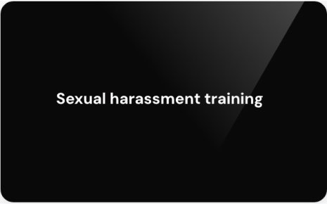 Sexual harassment training