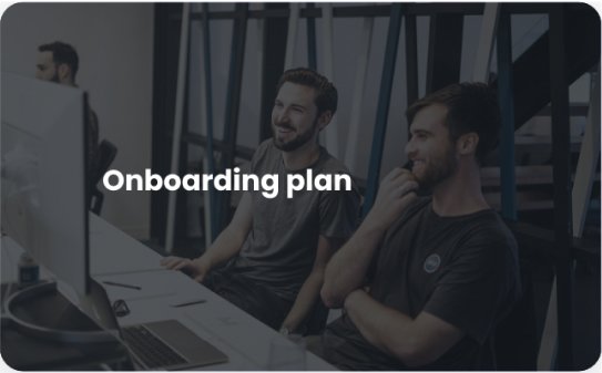 Onboarding plan