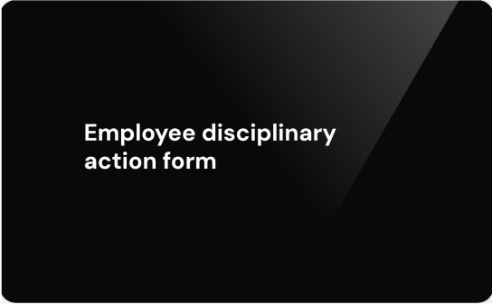 Employee disciplinary action