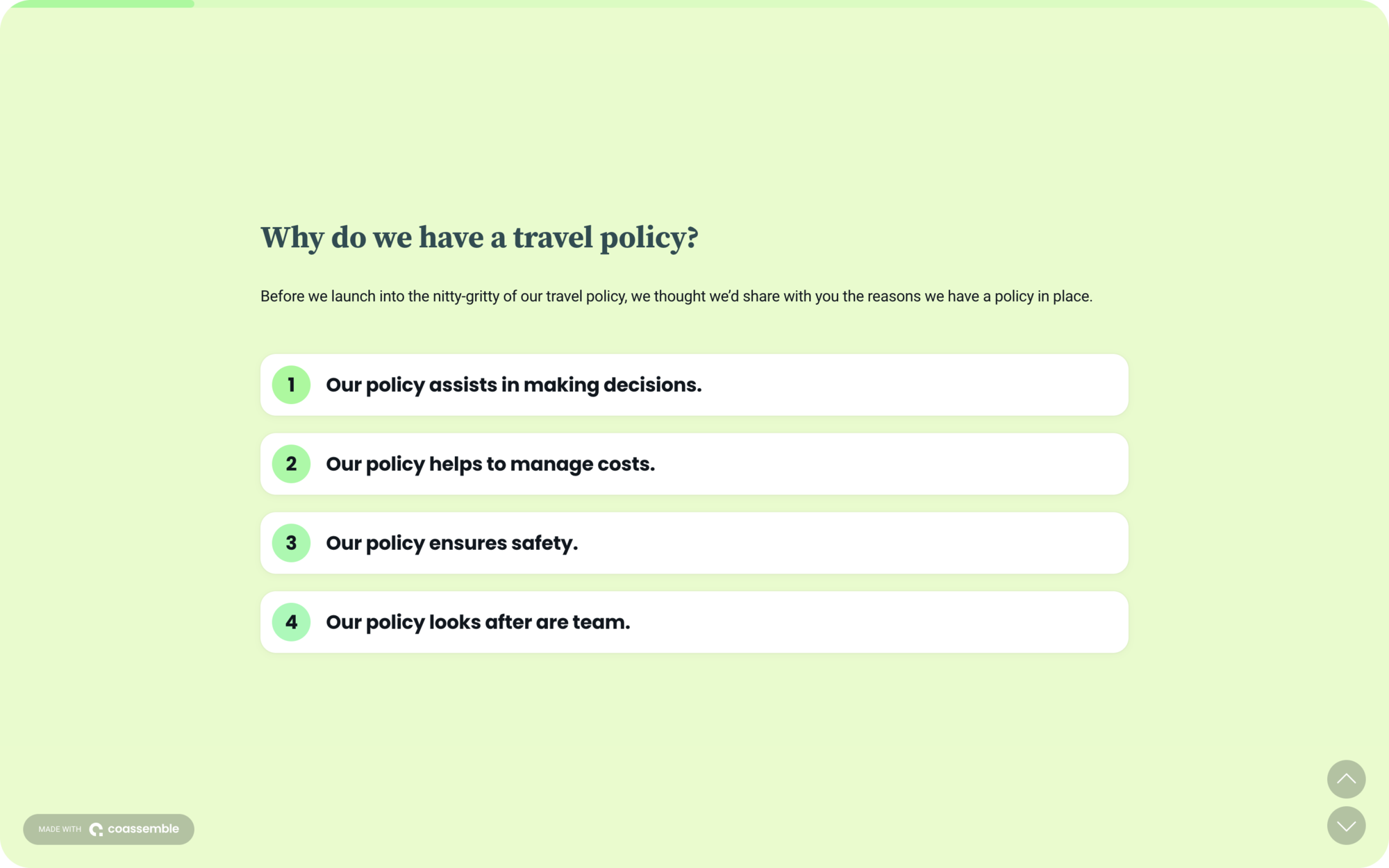Travel policy template