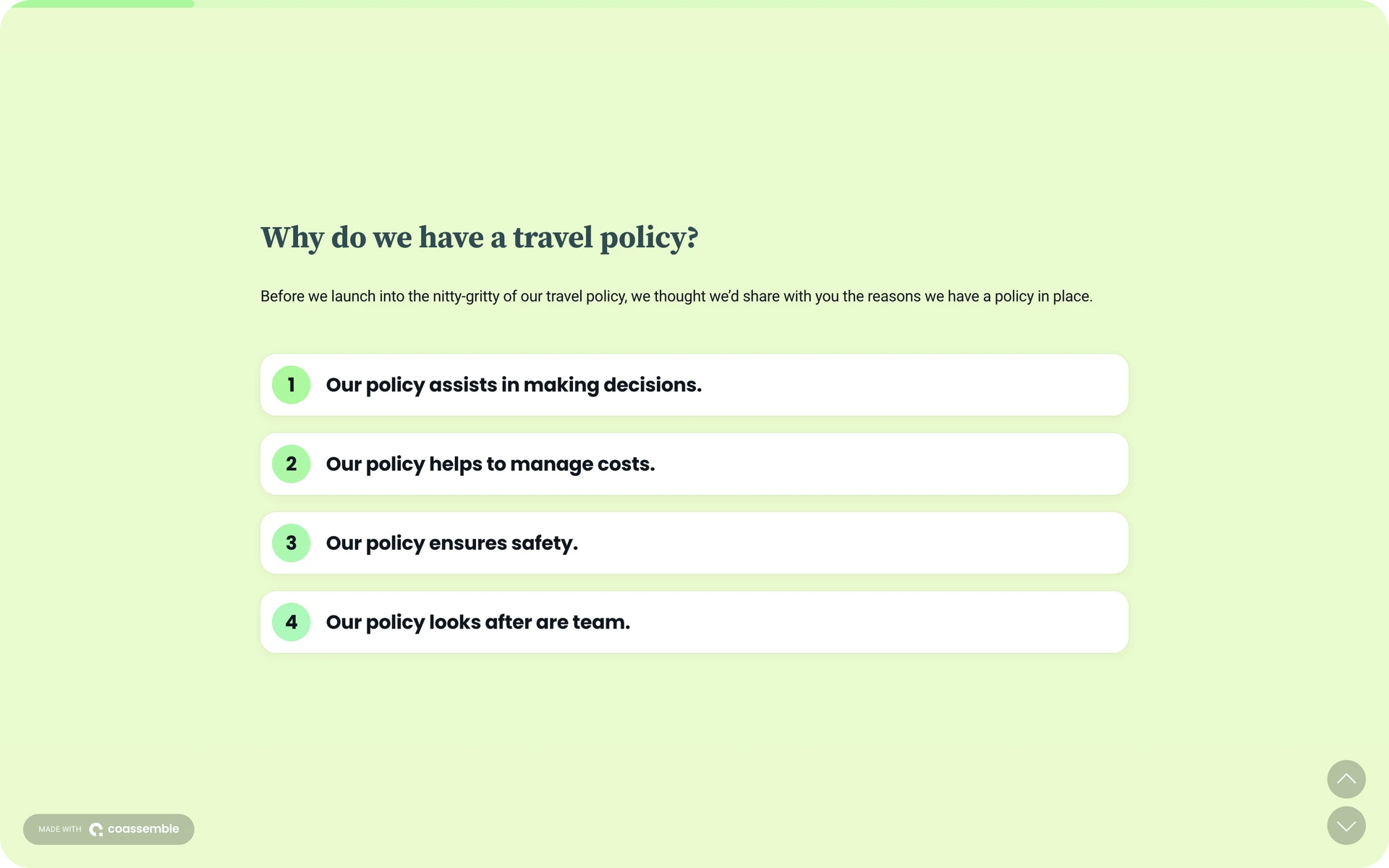 Travel policy template
