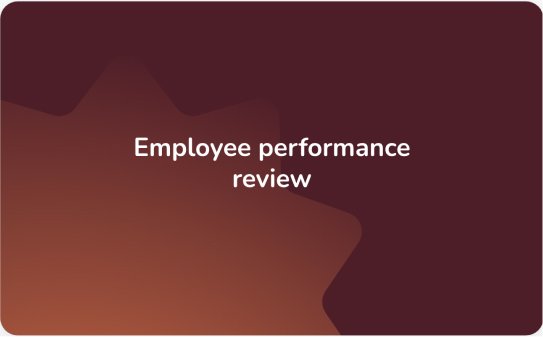 Employee performance review