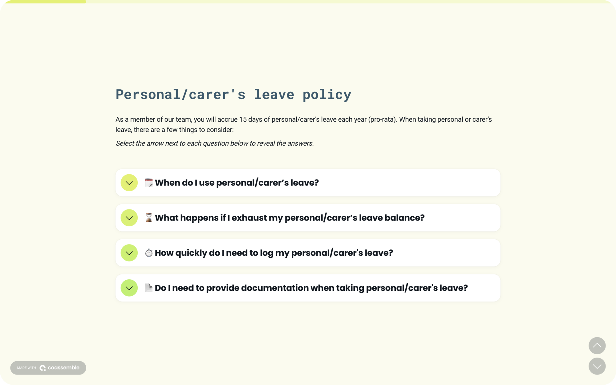 Leave policy template