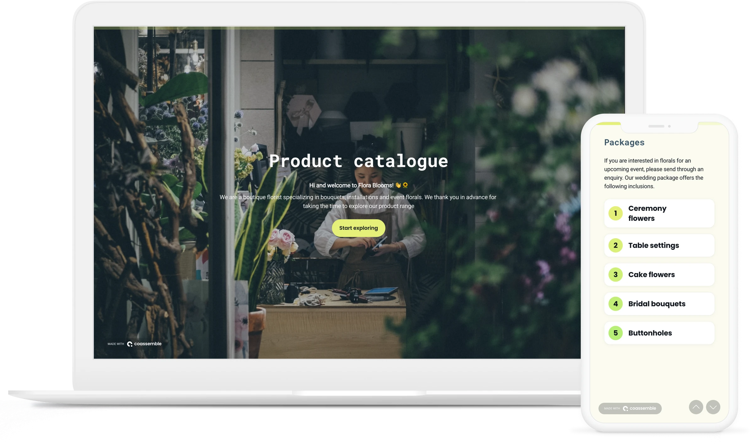 Product catalogue template 