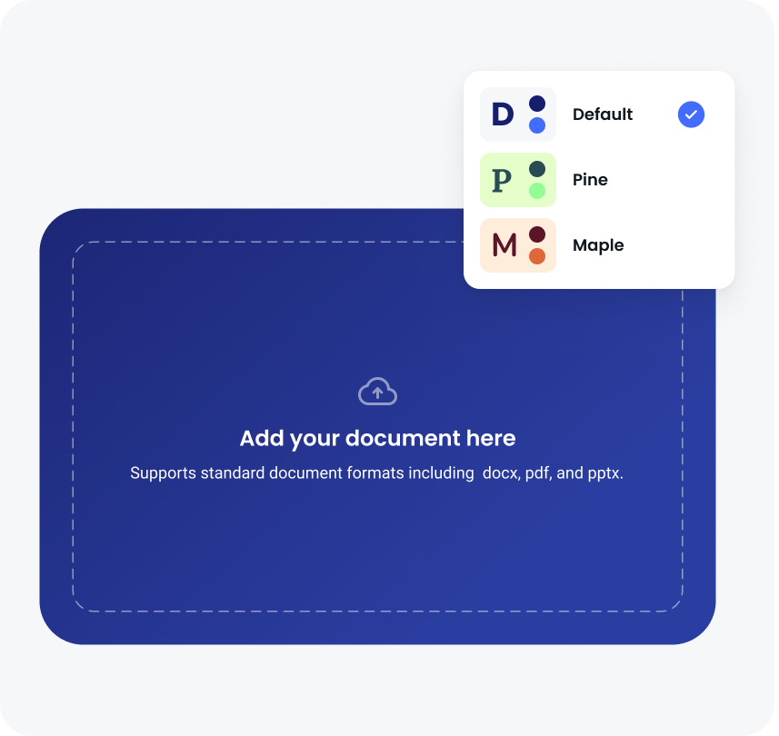 Step 2: Upload your document and choose your course style