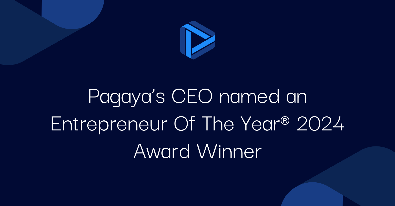 "Pagaya’s CEO named an Entrepreneur Of The Year® 2024 Award Winner"
