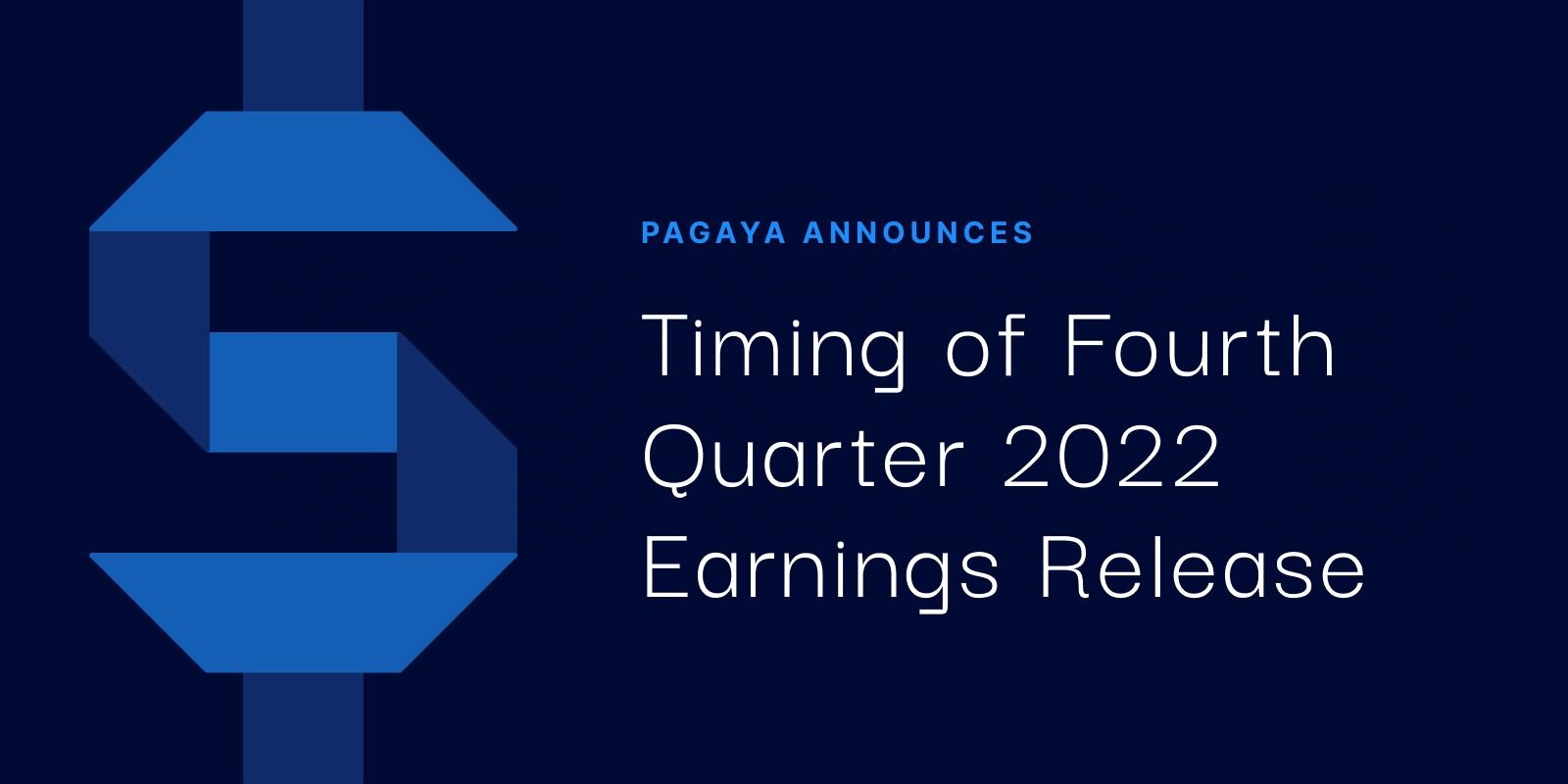 "Blue background, blue dollar sign graphic, and text: Fourth Quarter 2022 Earnings Release"