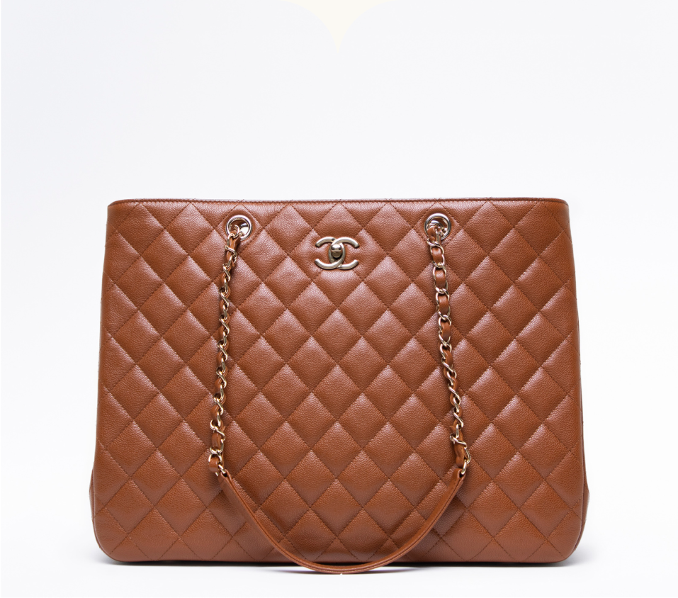 Brown tote handbag from Vivrelle.