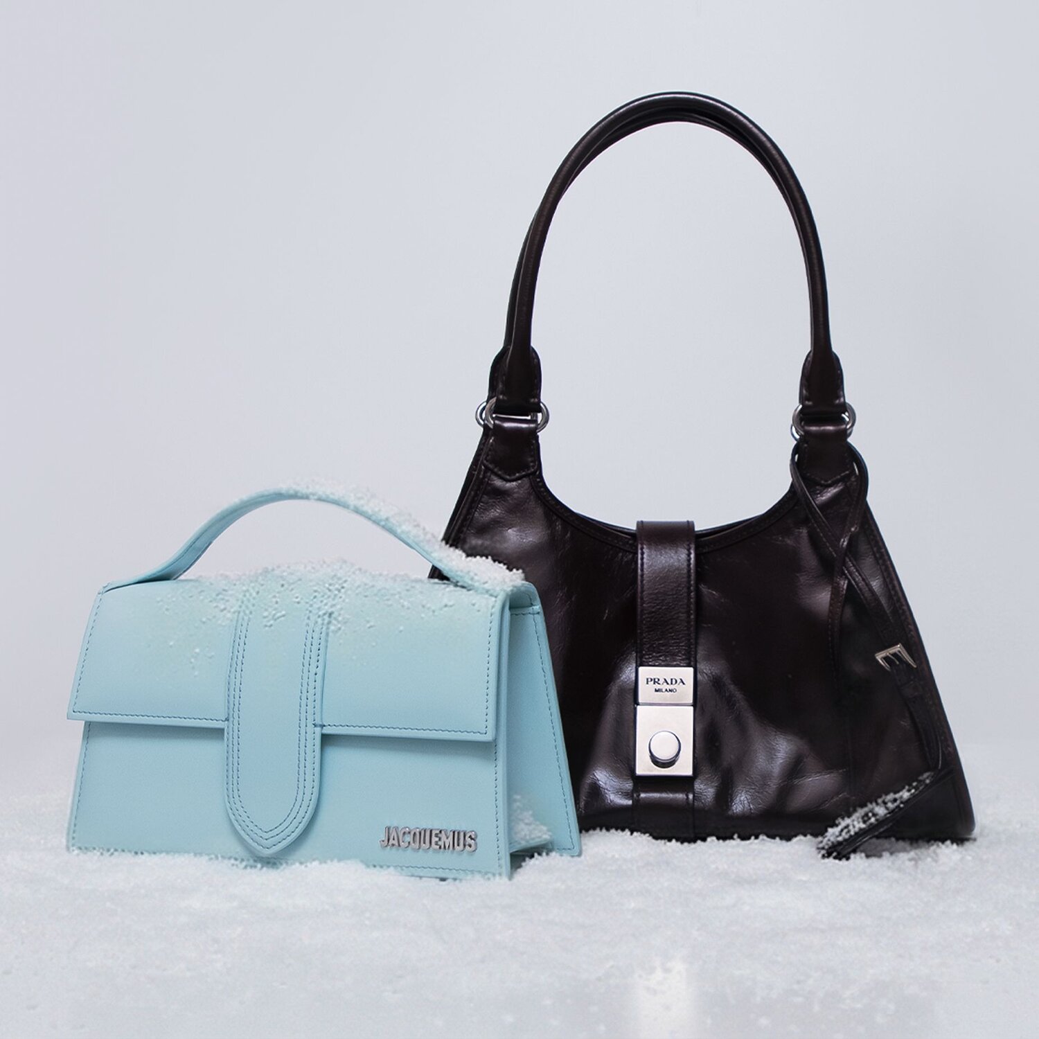 Woman holding luxury handbag from Vivrelle's bridal program.