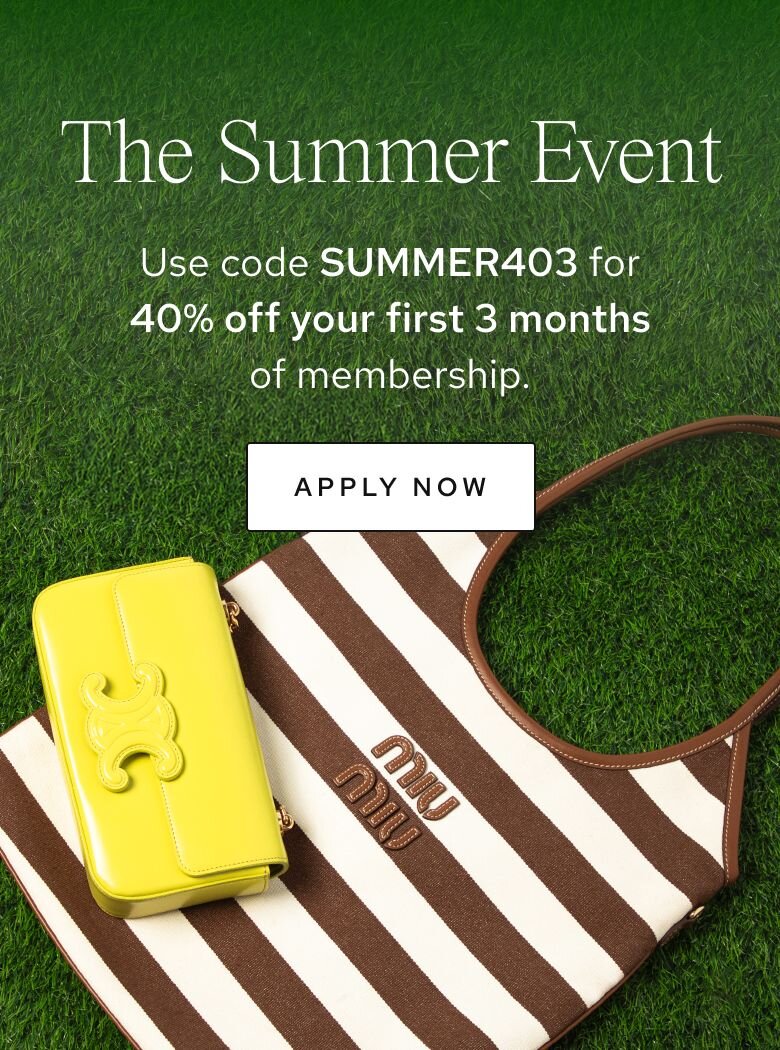 Luxury, On Your Terms. Experience and rotate exclusive designer accessories. Call to action: apply now.