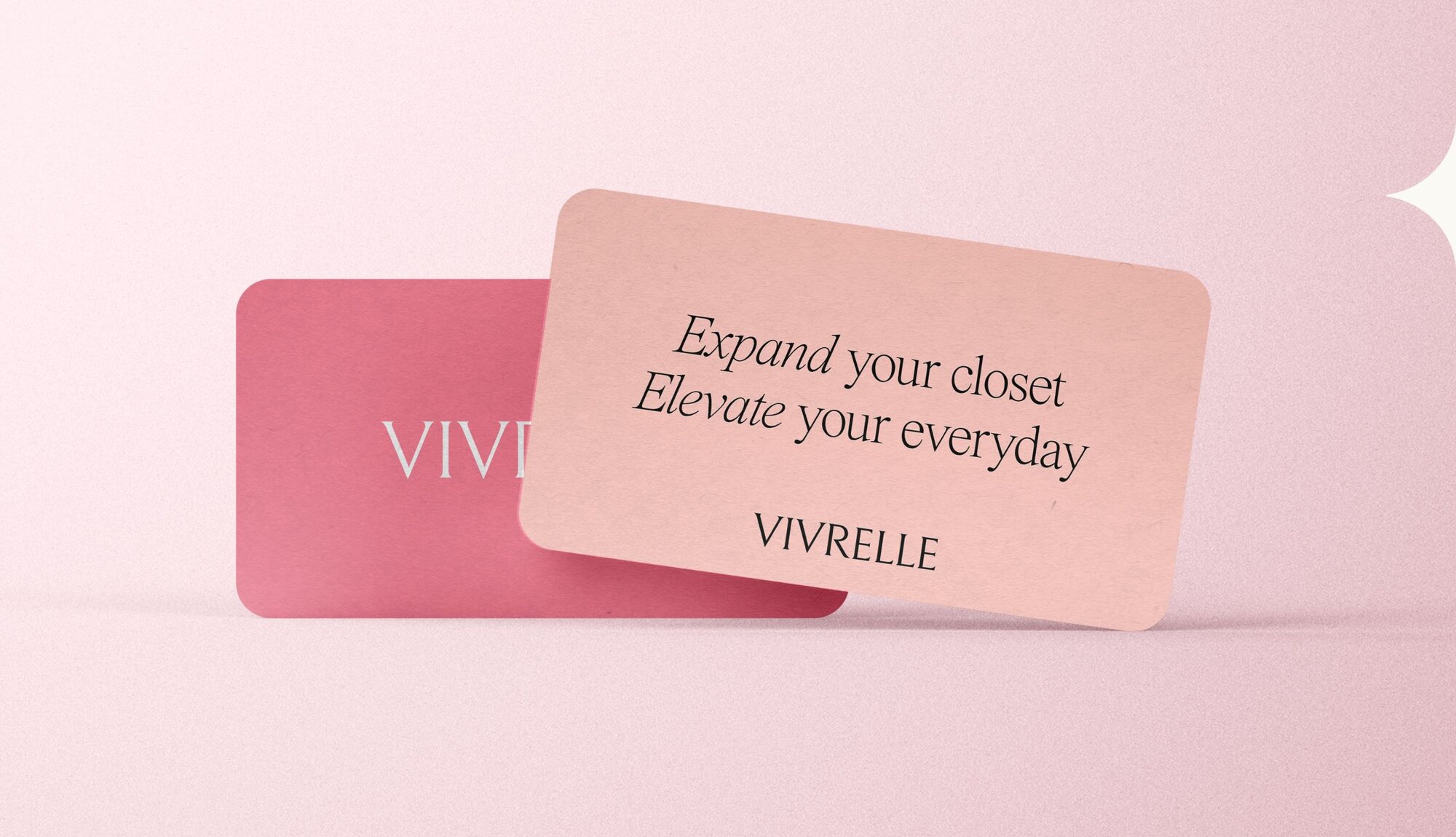 Image of gift cards from Vivrelle.