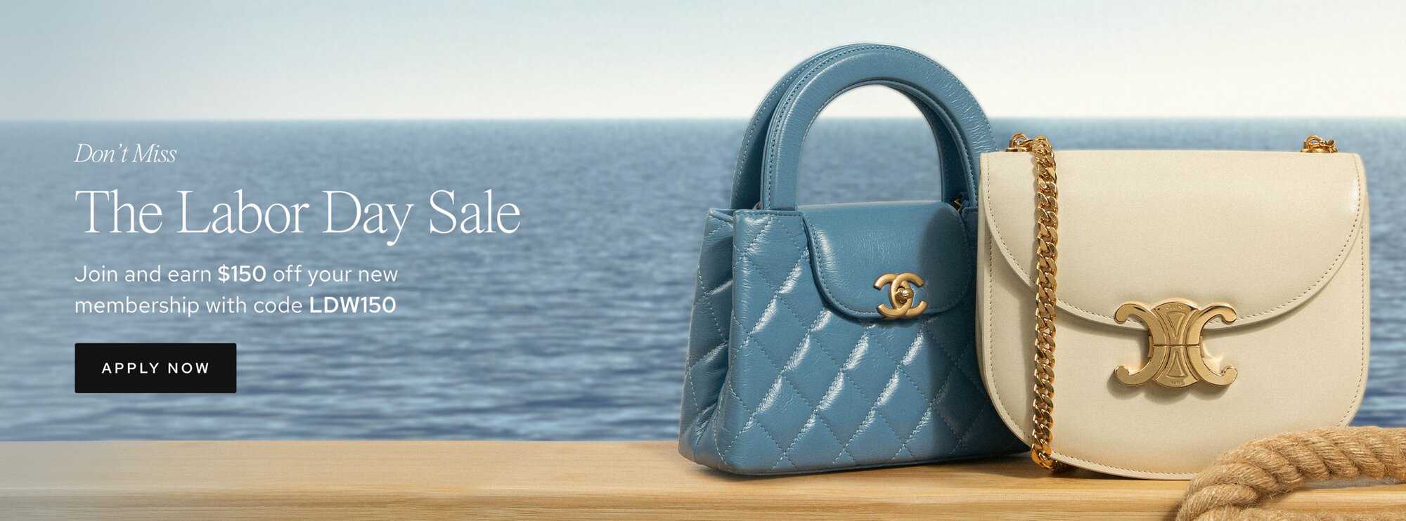 Join as a new member and earn a $150 credit with code LDW150. CTA: Apply now.