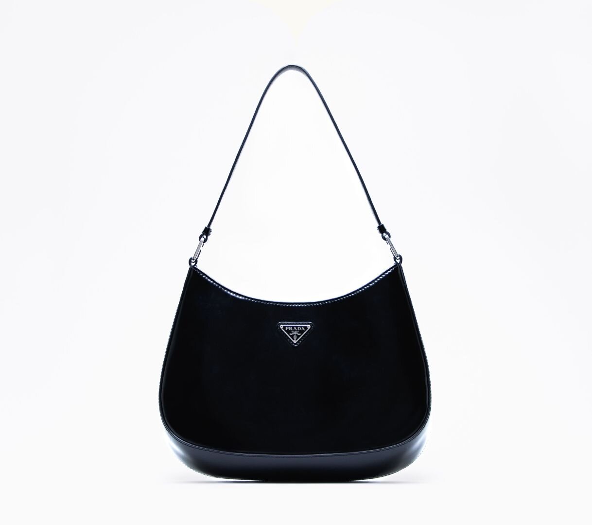 Classic black Prada handbag from Vivrelle.