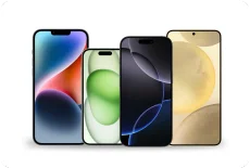 Gamme de 4 iPhone alignés