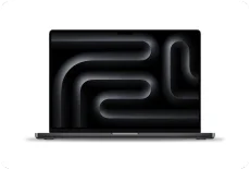 Un MacBook pro posé de face