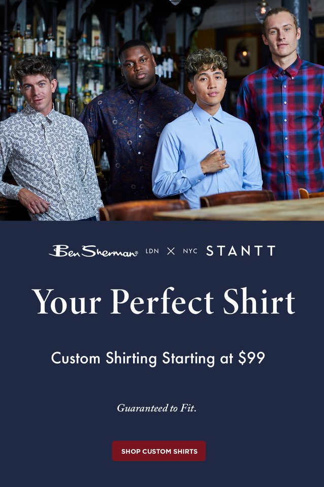 introducing... Custom Shirting! GET STARTED & Take the QUIZ here. TAKE 30% OFF YOUR FIRST ORDER WITH CODE: CUSTOM30