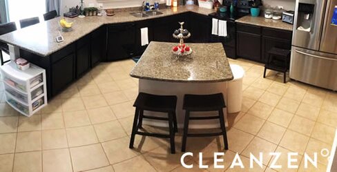 spotless kitchen after