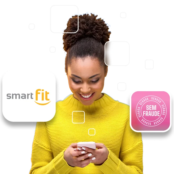 Ilustração com o logo do parceiro Smartfit do limpa nome