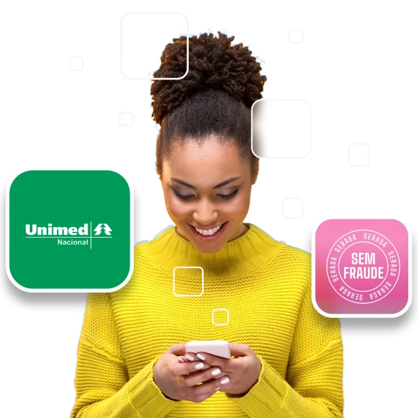 Ilustração com o logo do parceiro Unimed do limpa nome