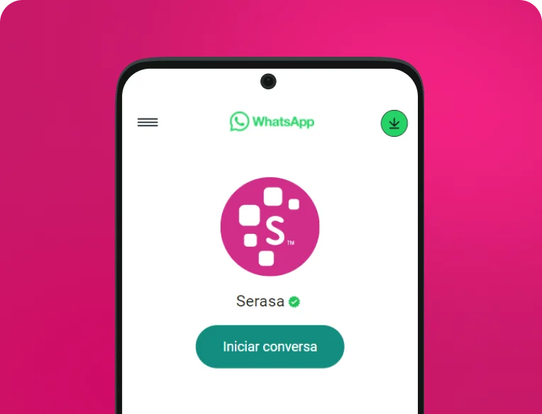 celular com o Whatsapp da Serasa