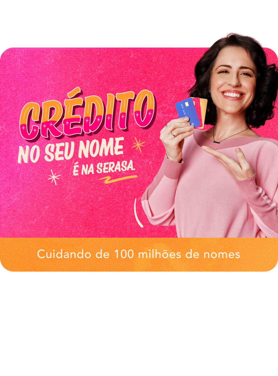 Pessoa segurando vários cartões na mão. Cartões de crédito. Fácil e seguro. 