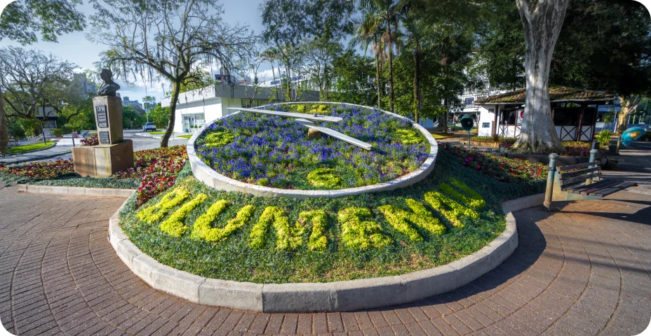 Blumenau Flower Clock (Relogio das Flores) - Blumenau, Santa Catarina, Brazil