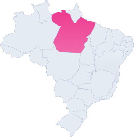 Mapa de Pará demonstrando a abrangência da Equatorial
