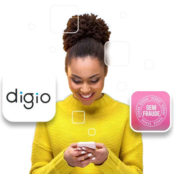 Mulher negociando suas dívidas Digio com desconto no site do Serasa Limpa Nome