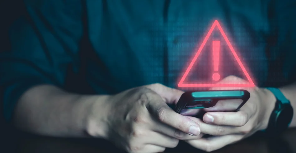 Alarme de alerta de aviso de emergência no Smartphone, Proteção de rede de dados, Alarme de vírus.