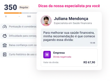 imagem com score e diagnóstico financeiro