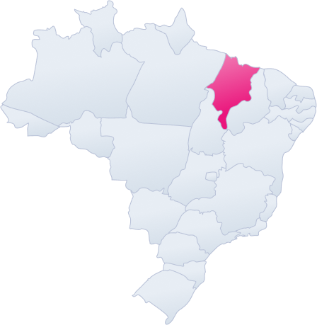 Mapa de Maranhão demonstrando a abrangência da Equatorial