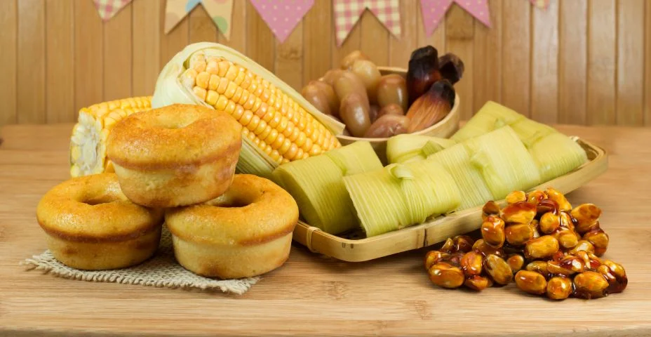 Brasileira tradicional comida para banquete de junho de