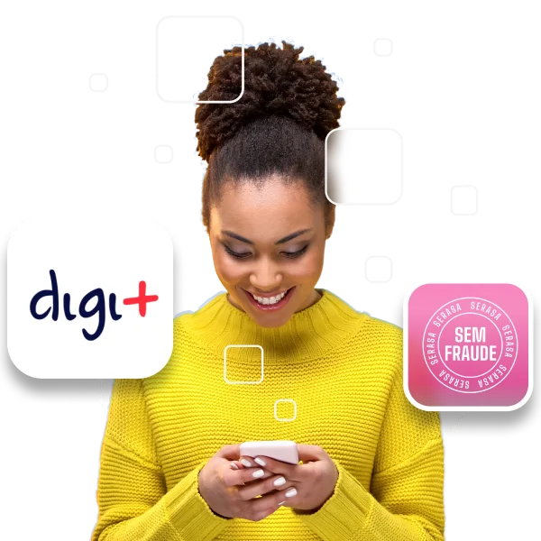 Ilustração com o logo do parceiro Digi + do limpa nome
