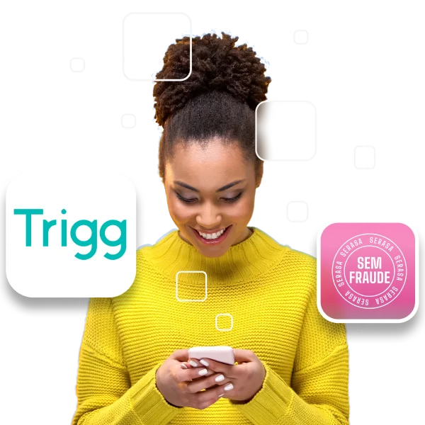 Logo da Trigg parceira do serasa limpa nome
