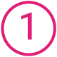 icone número 1 rosa com fundo transparente
