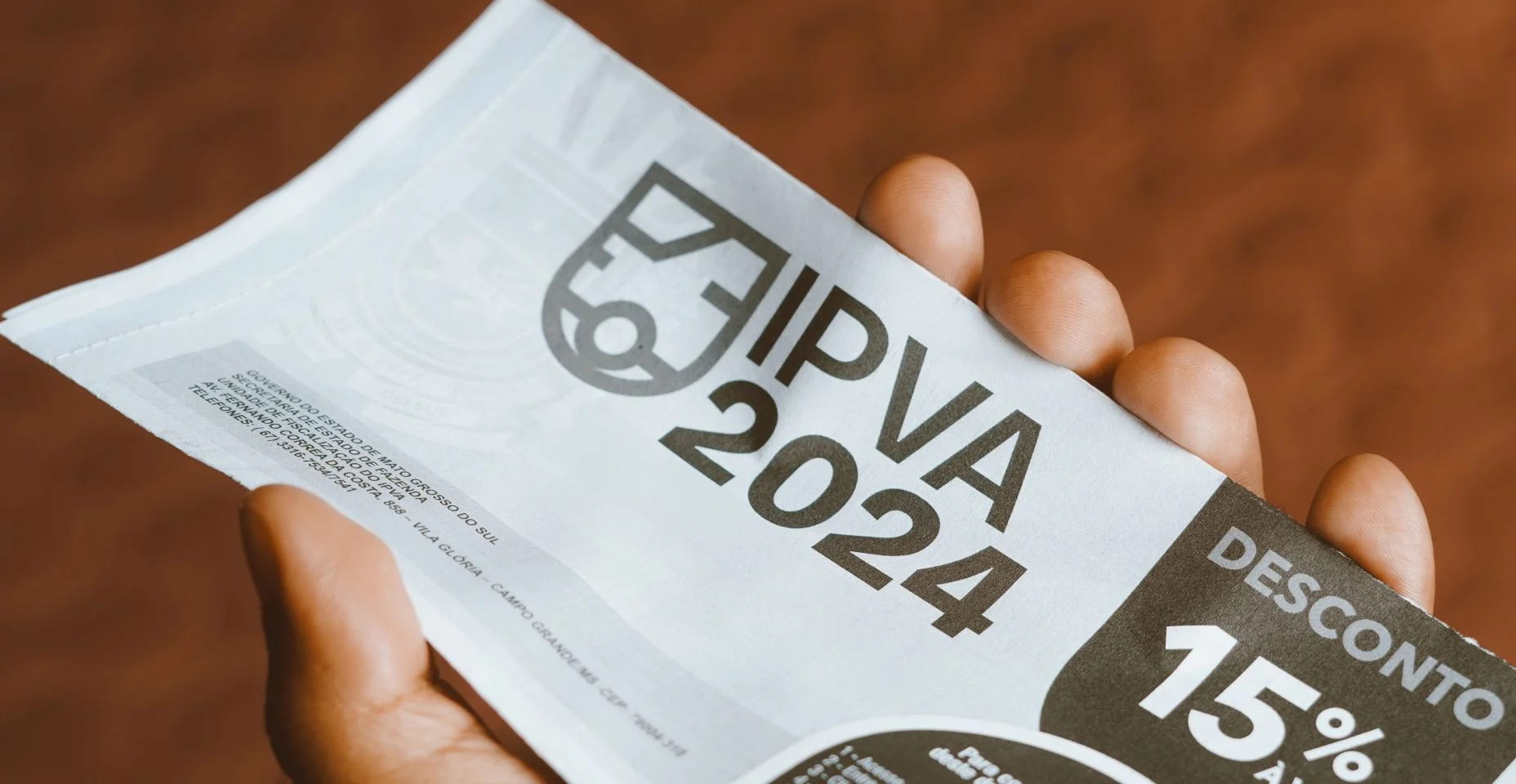Brasil. Nesta foto ilustração o boleto de IPVA (Imposto sobre a Propriedade de Veículos Automotores).