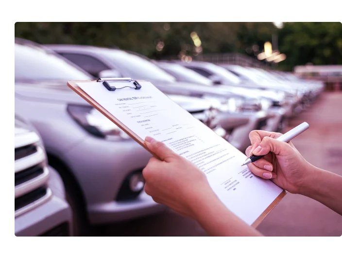 Assinatura do termo de contrato de serviço de aluguel de carros