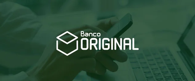 Usando telefone celular | Logo banco original