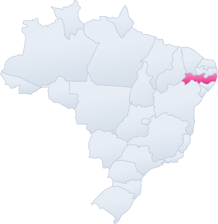 Mapa de Pernambuco demonstrando a abrangência da Neoenergia