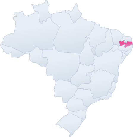 Mapa de Paraíba demonstrando a abrangência da energisa